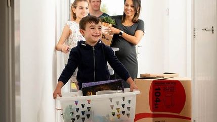 Family moving in to a property